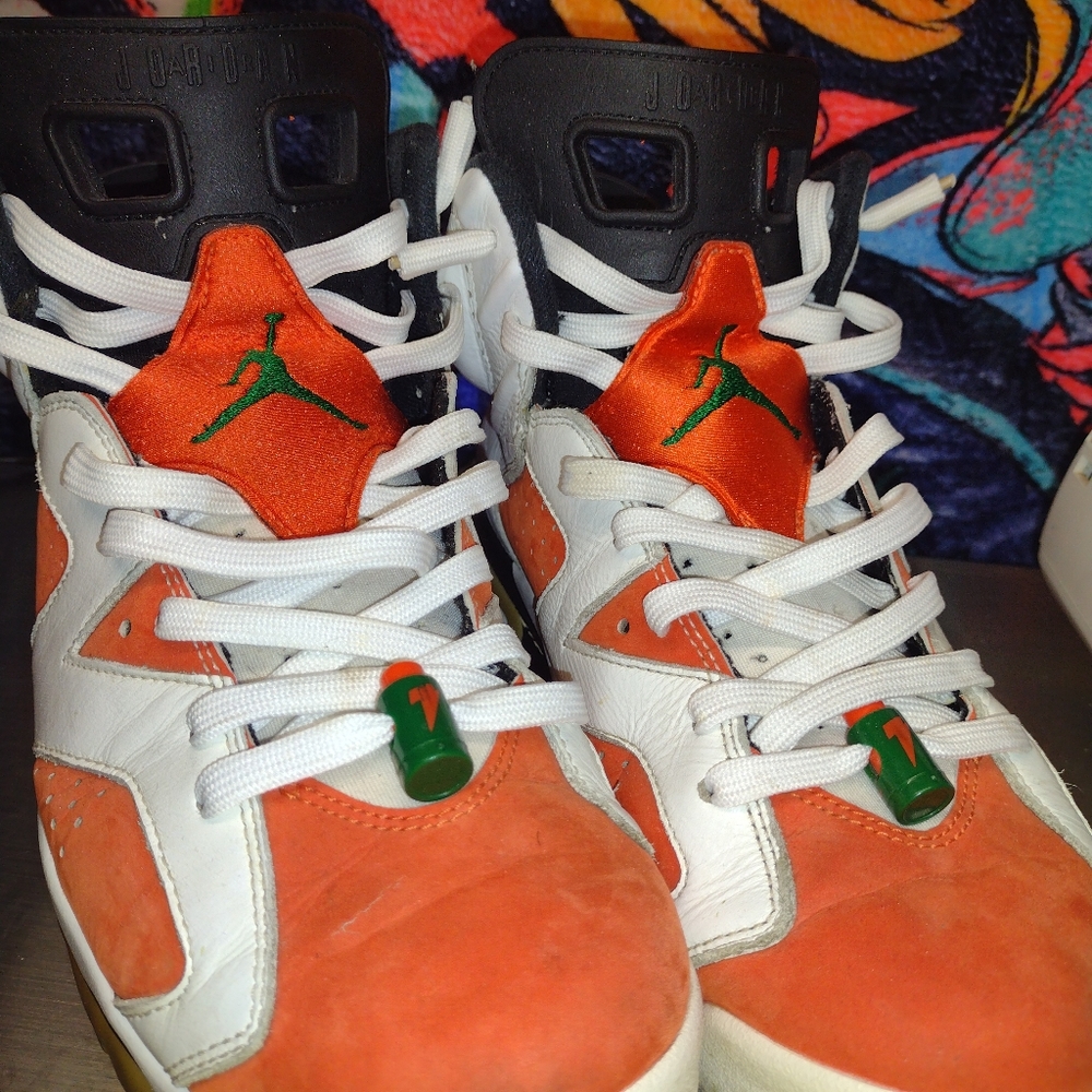 Jordan 6 Gatorade Orange and White